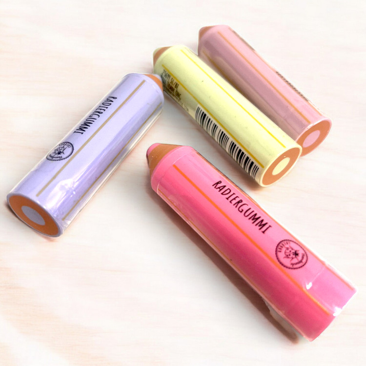 stiftförmigen Radiergummi in wunderschönen Pastellfarben